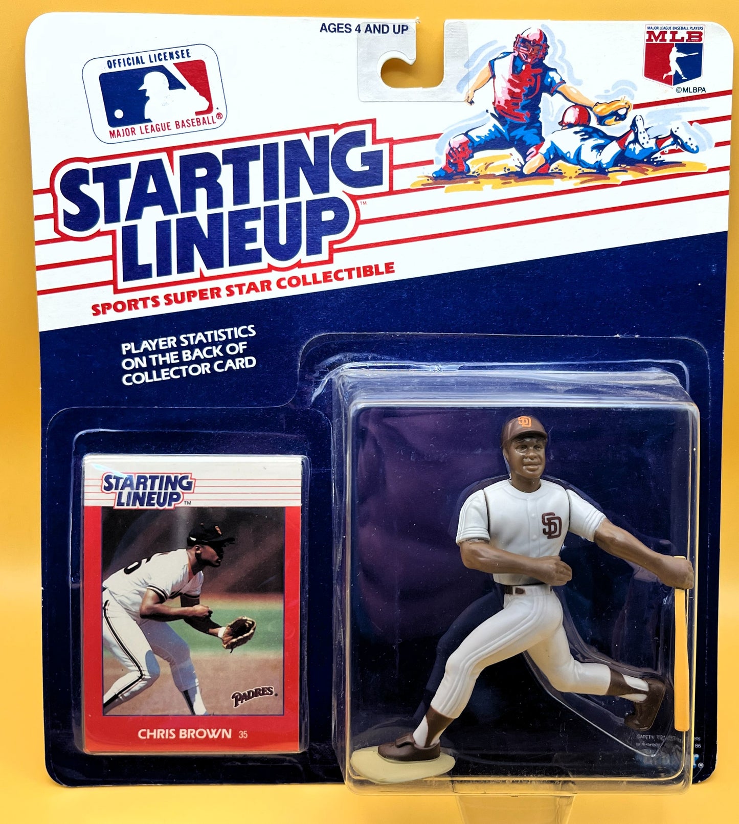 1988 Chris Brown Starting Lineup with Card Factory Sealed - Vintage 1st Year