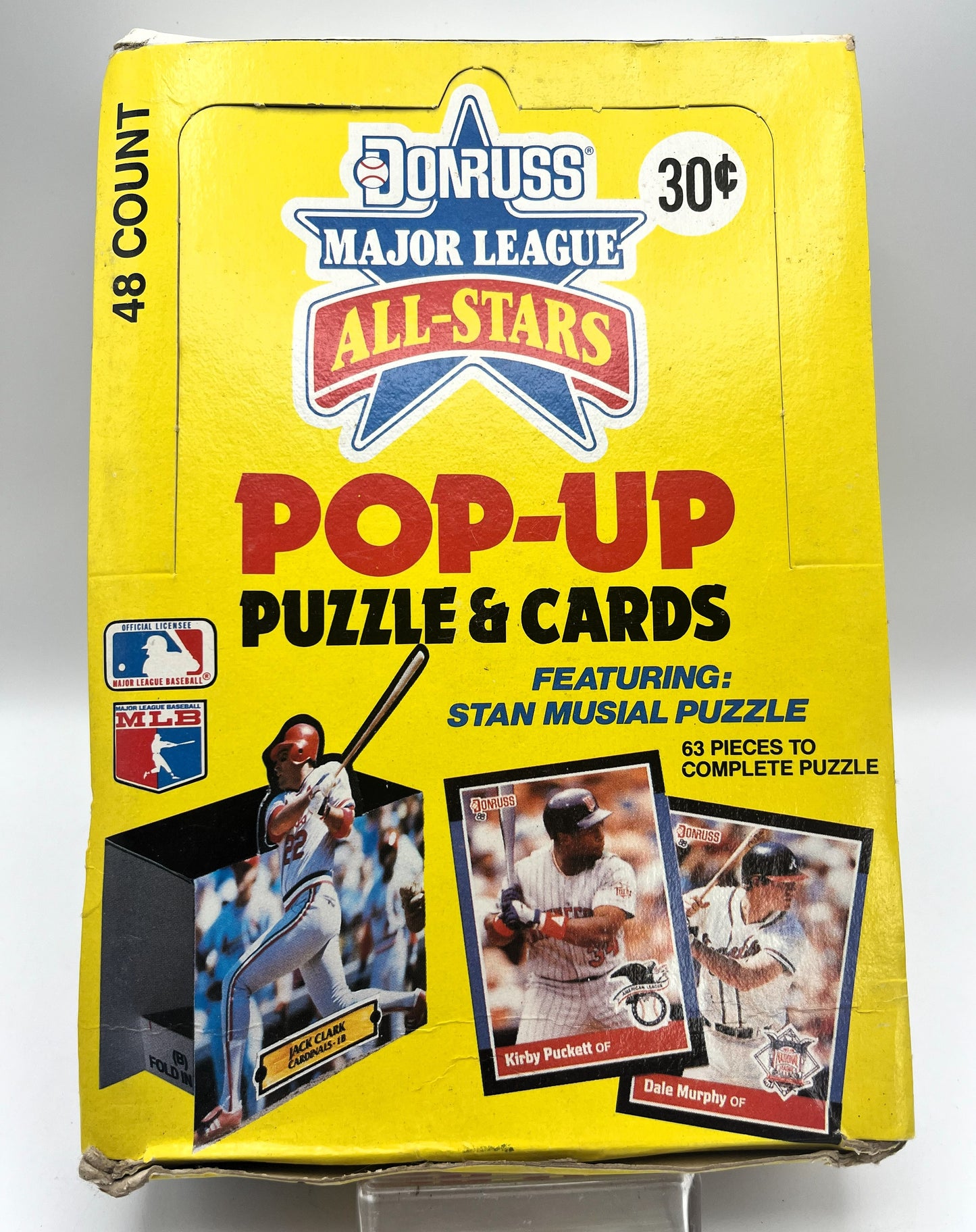 1988 Donruss Baseball Pop Ups Puzzle & Cards Box