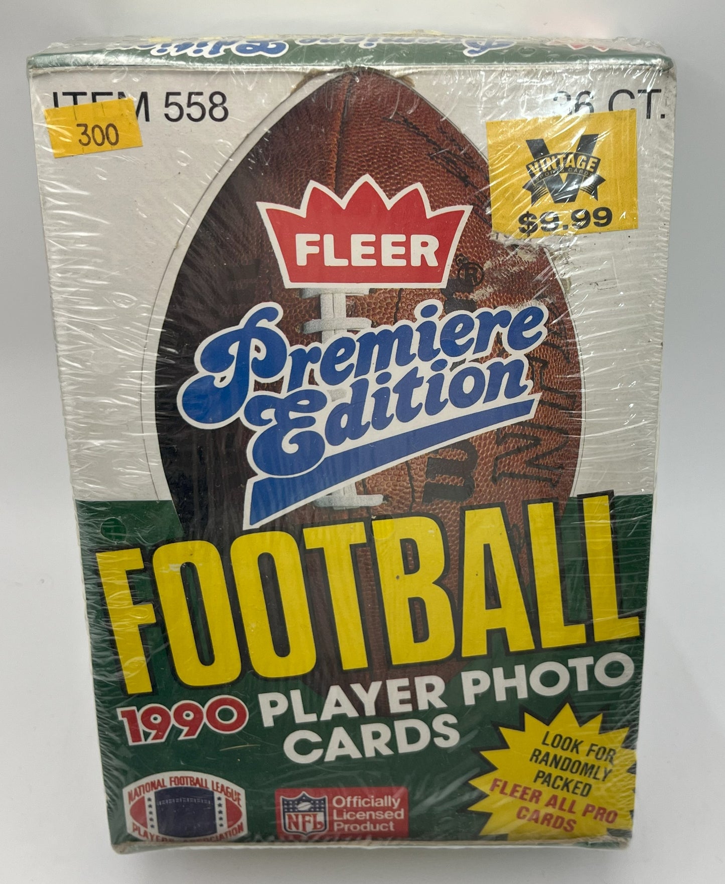 1990 Football Fleer Box - item 558