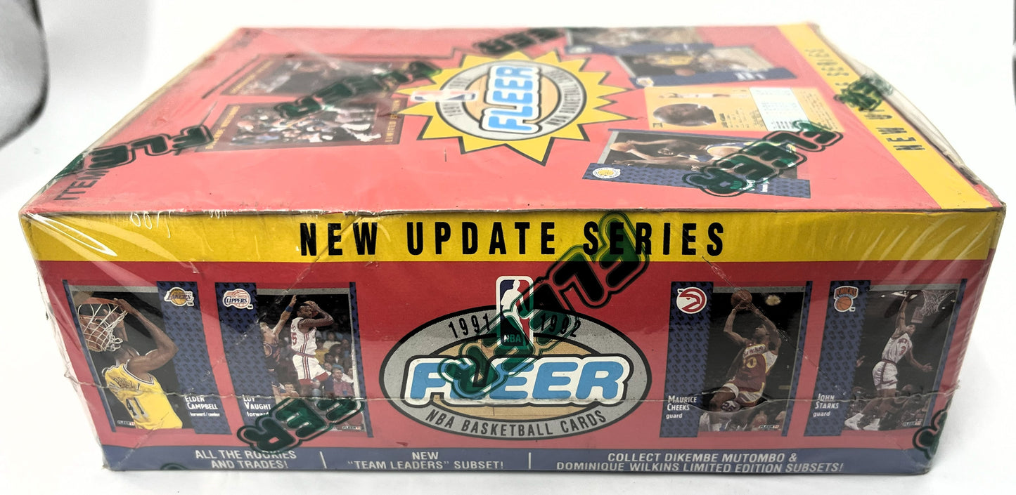 1991-92 Basketball Fleer BBCE Wrapped Box Update 3rd Series