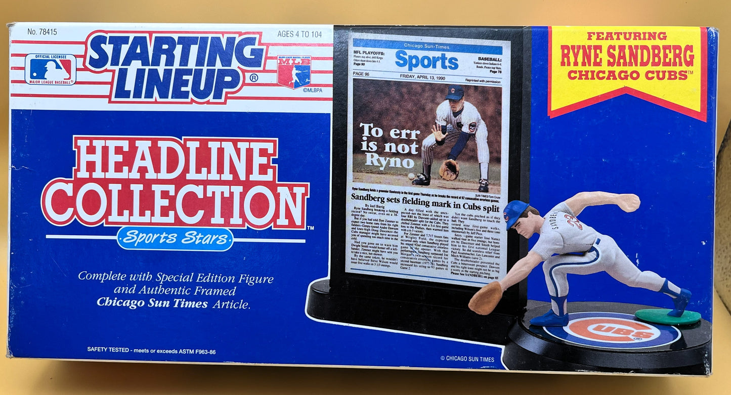 1991 Ryan Sandberg Starting Lineup Headline Collection - Vintage