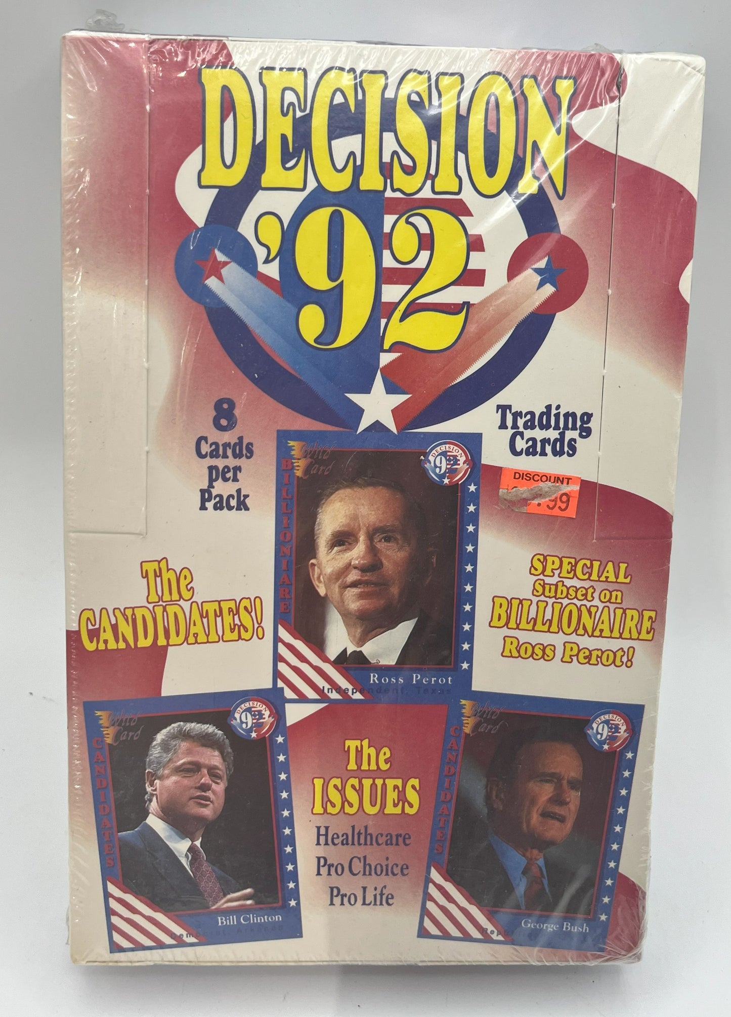 1992 Wild Card Decision 92 Box -Clinton Bush Perot RARE