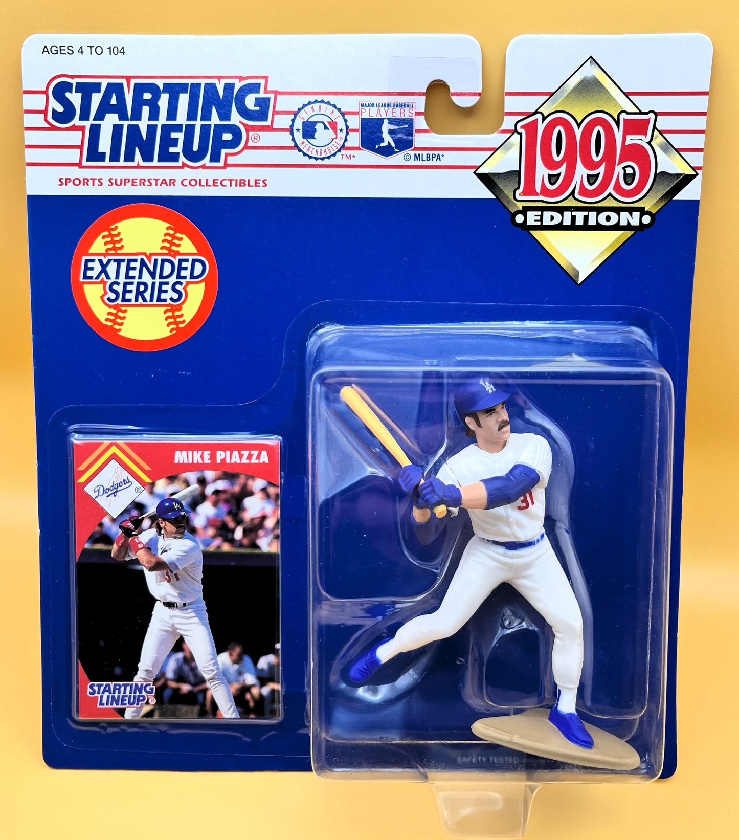 1995 Mike Piazza Starting Lineup with Card Rookie Extended Series Factory Sealed - Vintage