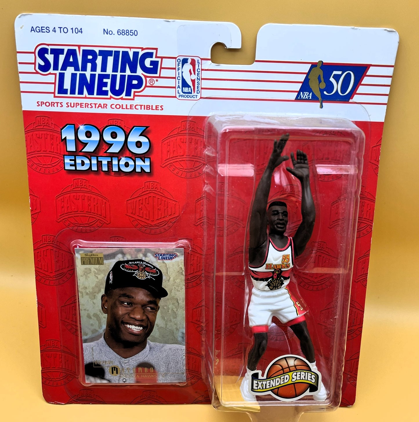 1996 Dikembe Mutombo Starting Lineup with Card Factory Sealed - Vintage