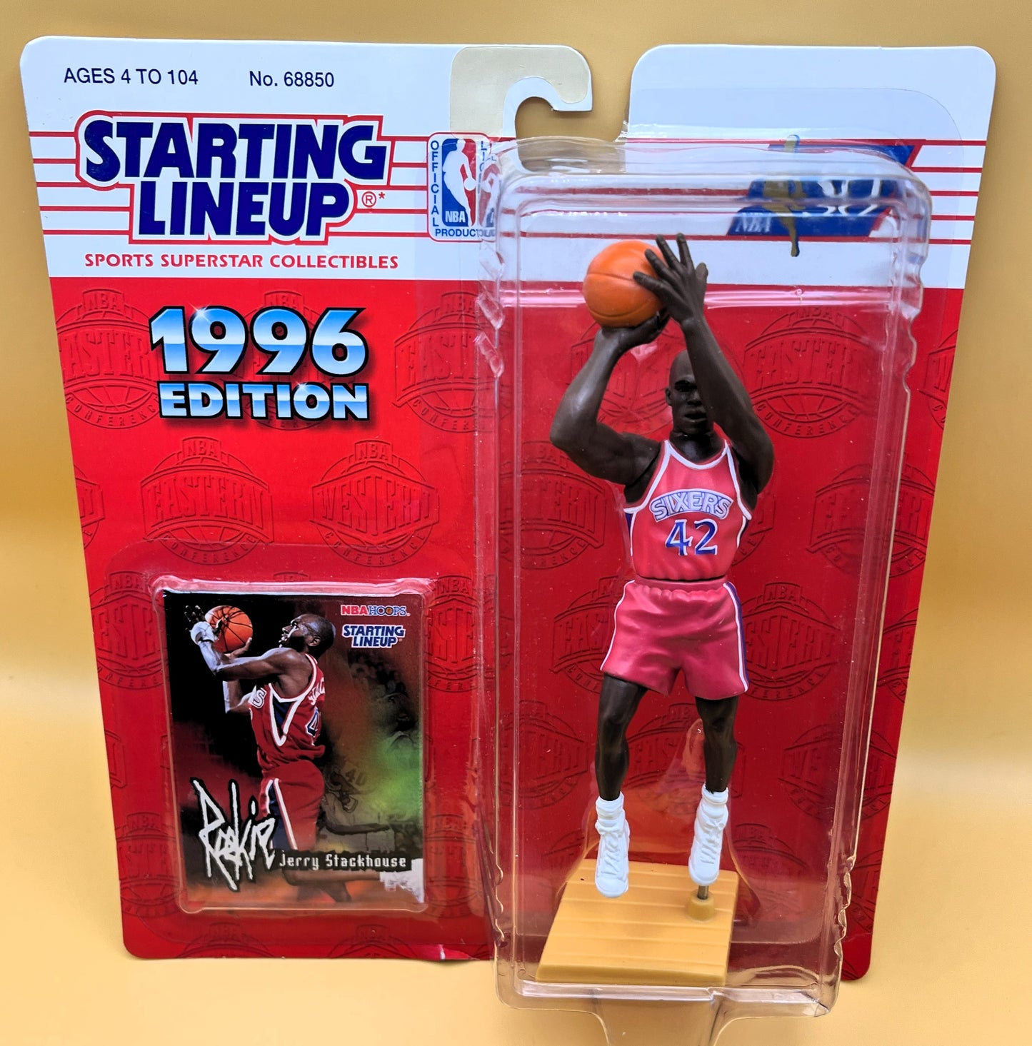 1996 Jerry Stackhouse Starting Lineup with Card Rookie Factory Sealed - Vintage