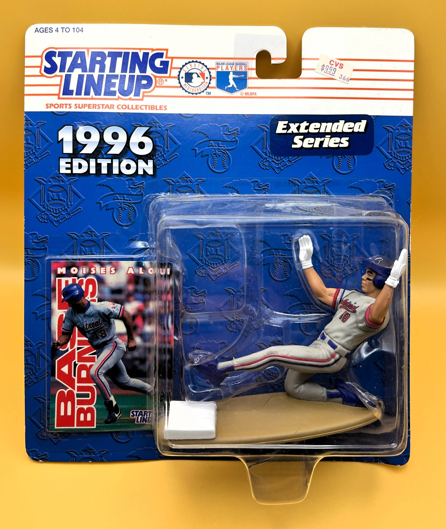 1996 Moises Alou Starting Lineup with Card Extended Series Factory Sealed - Vintage