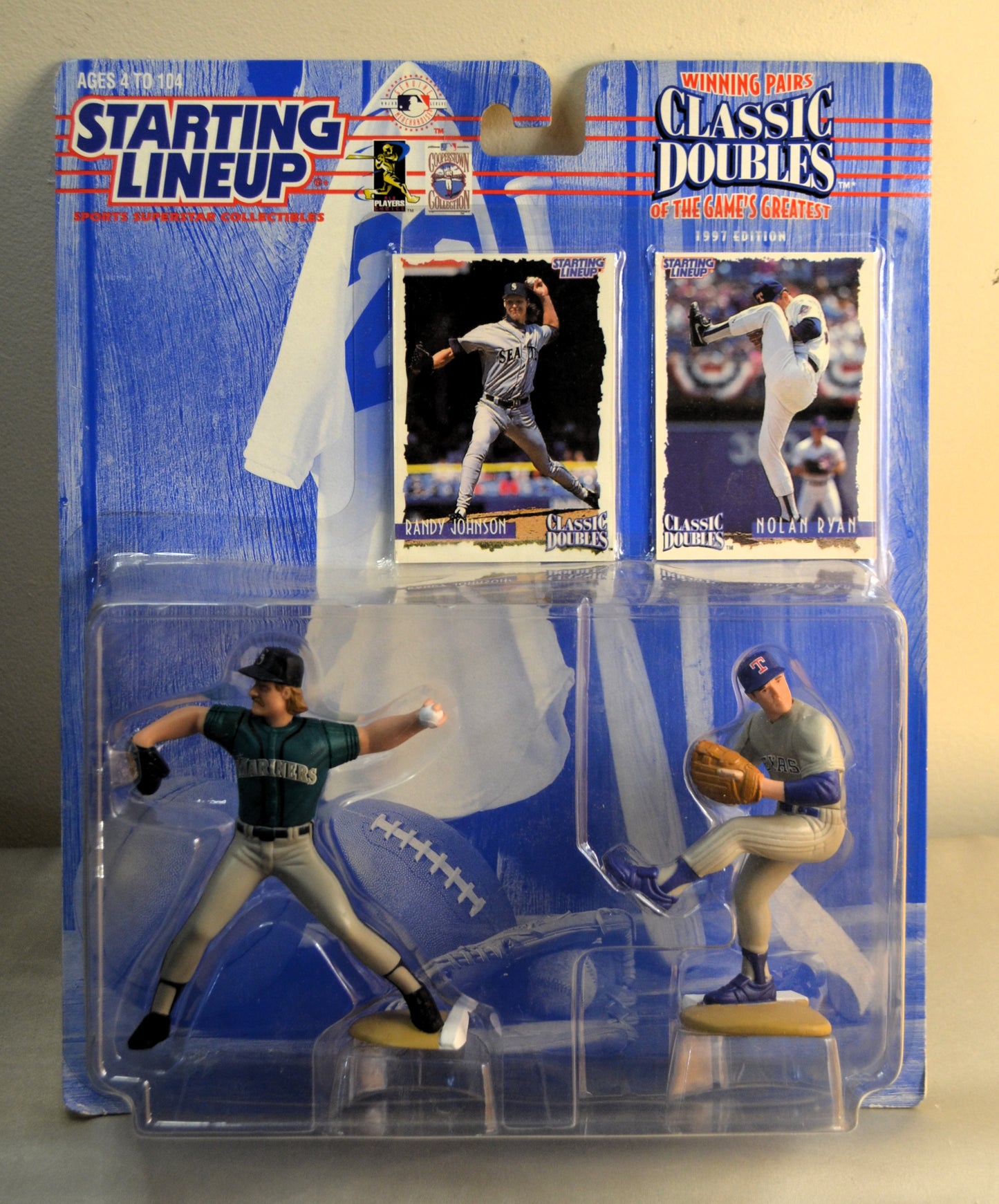 1997 Randy Johnson Nolan Ryan Classic Doubles Starting Lineup with Card Factory Sealed - Vintage