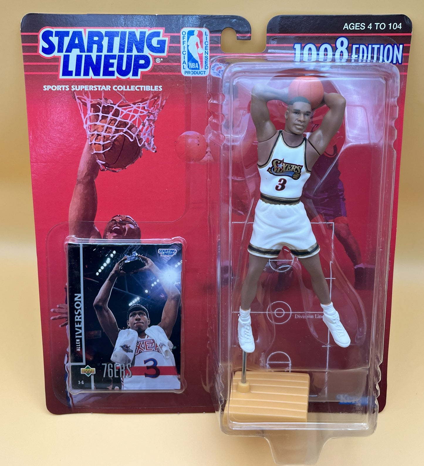 1998 Allen Iverson Starting Lineup with Card Factory Sealed - Vintage