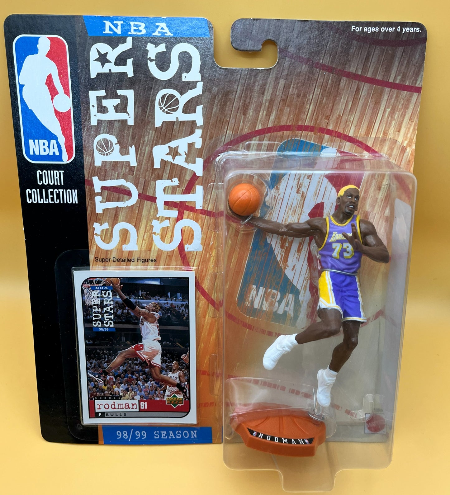 1998-99 Denis Rodman Mattel NBA Super Star C.C. Starting Lineup w/ Card Yellow Hair Factory Sealed