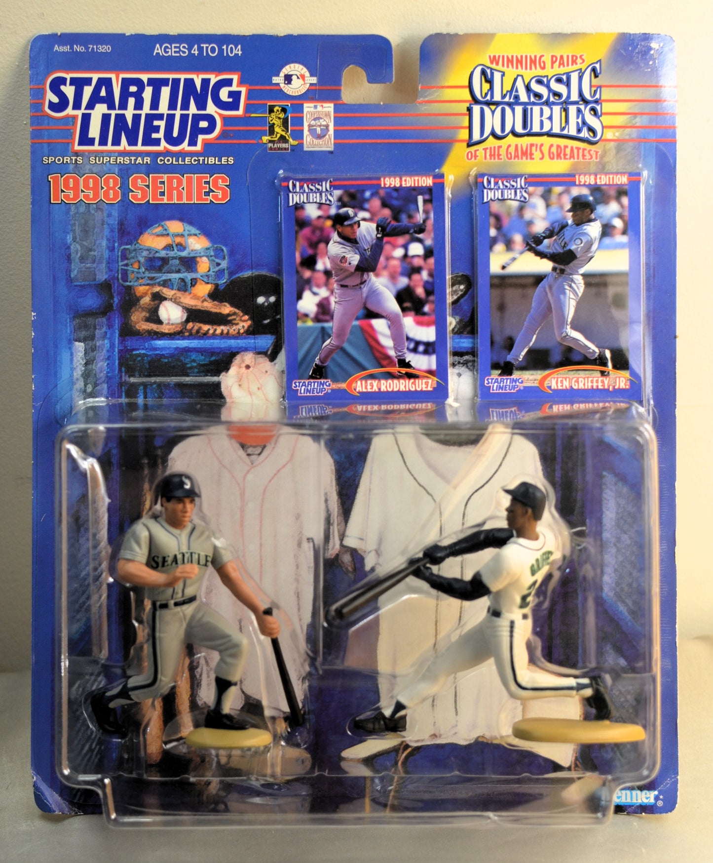 1998 Ken Griffey Jr Alex Rodriguez Classic Doubles Starting Lineup with Card Factory Sealed - Vintage