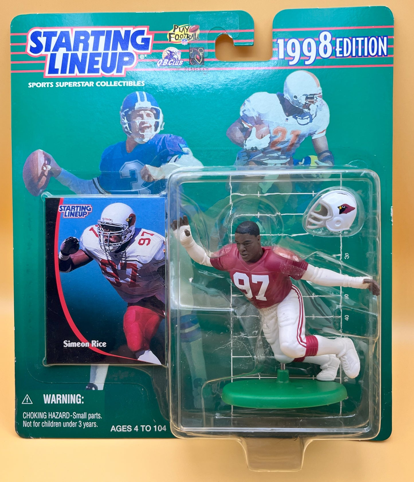 1998 Simeon Rice Starting Lineup with Card Rookie Factory Sealed - Vintage