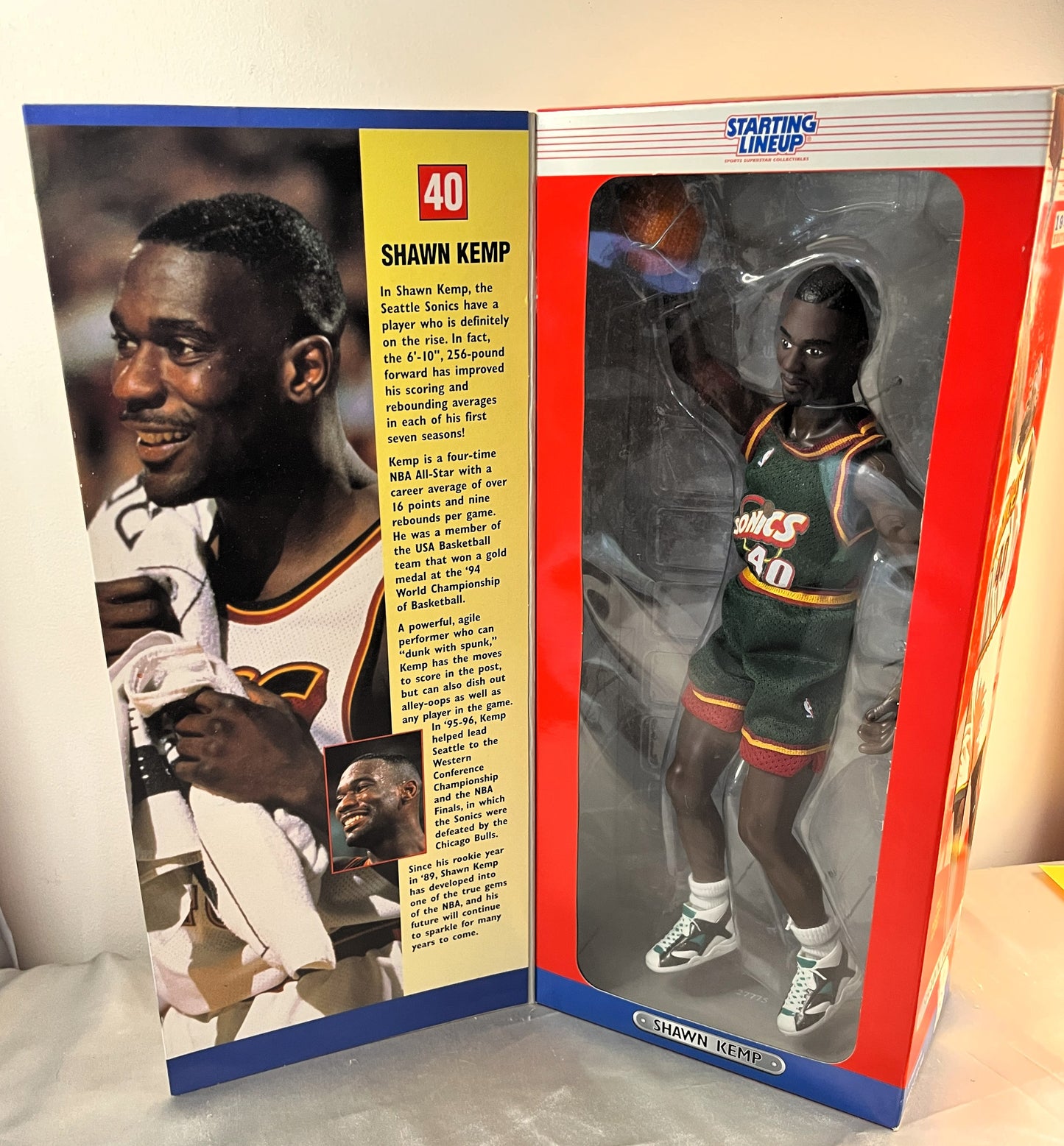 1997 Shawn Kemp 12" Inch Starting Lineup NBA Factory Packaging - Vintage