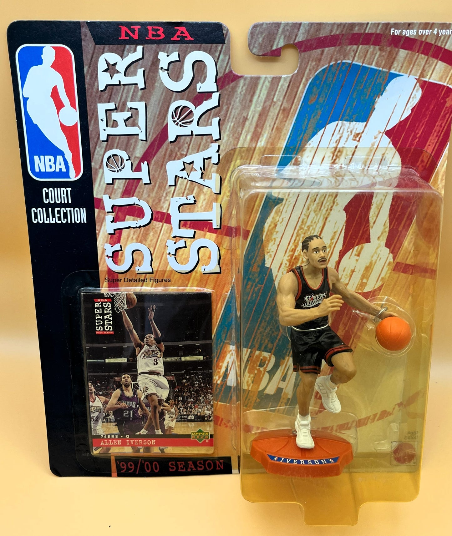 1999-00 Allen Iverson Mattel NBA Super Star C.C. Starting Lineup w/ Card Factory Sealed