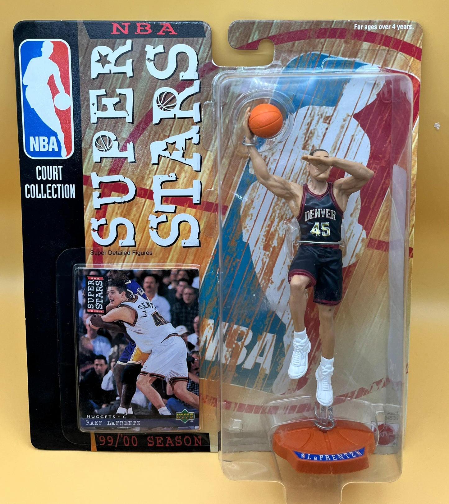 1999-00 Raef LaFrentz Mattel NBA Super Star C.C. Starting Lineup w/ Card Factory Sealed