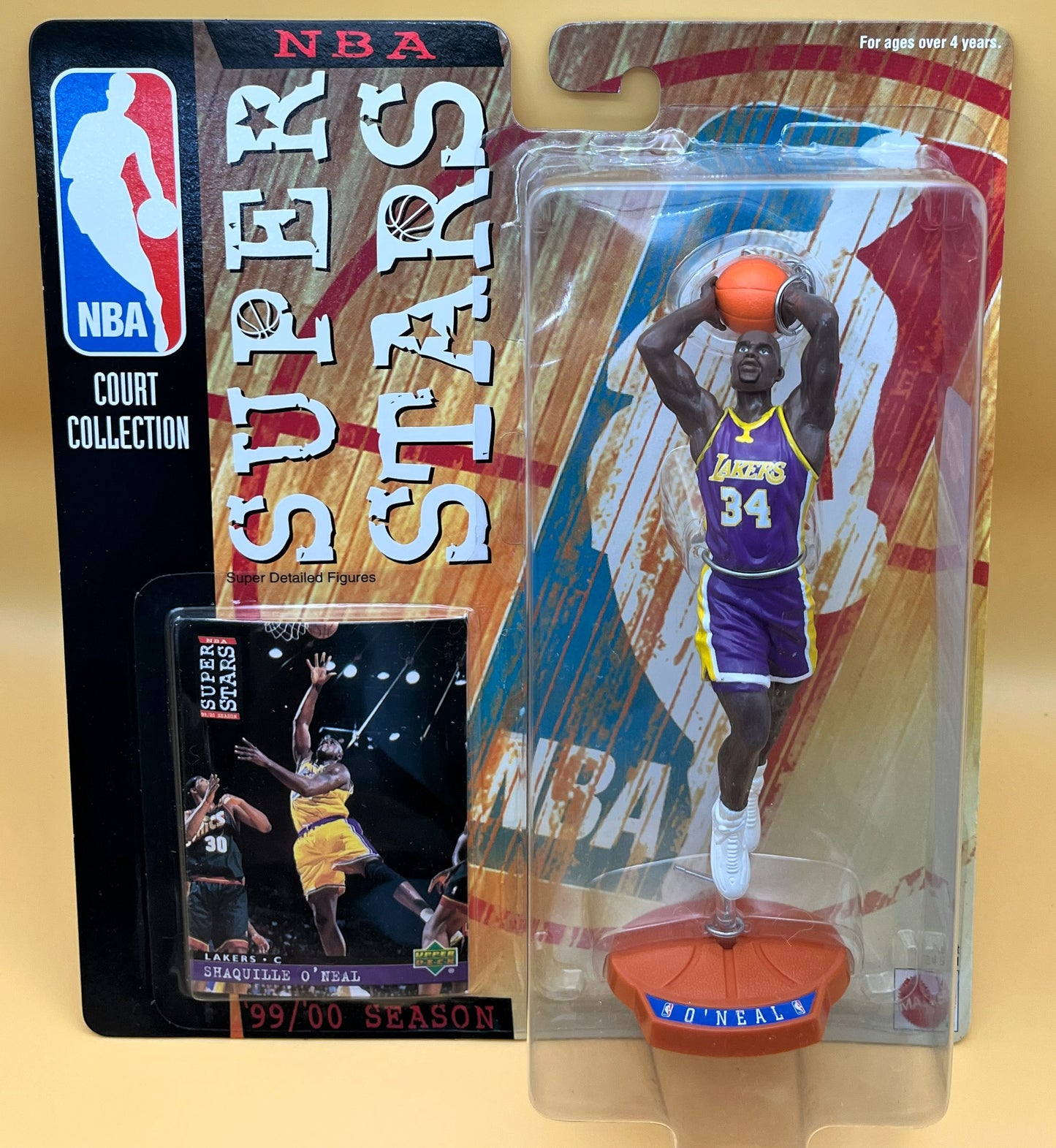 1999-00 Shaquille Shaq O'Neal Mattel NBA Super Star C.C. Starting Lineup w/ Card Factory Sealed