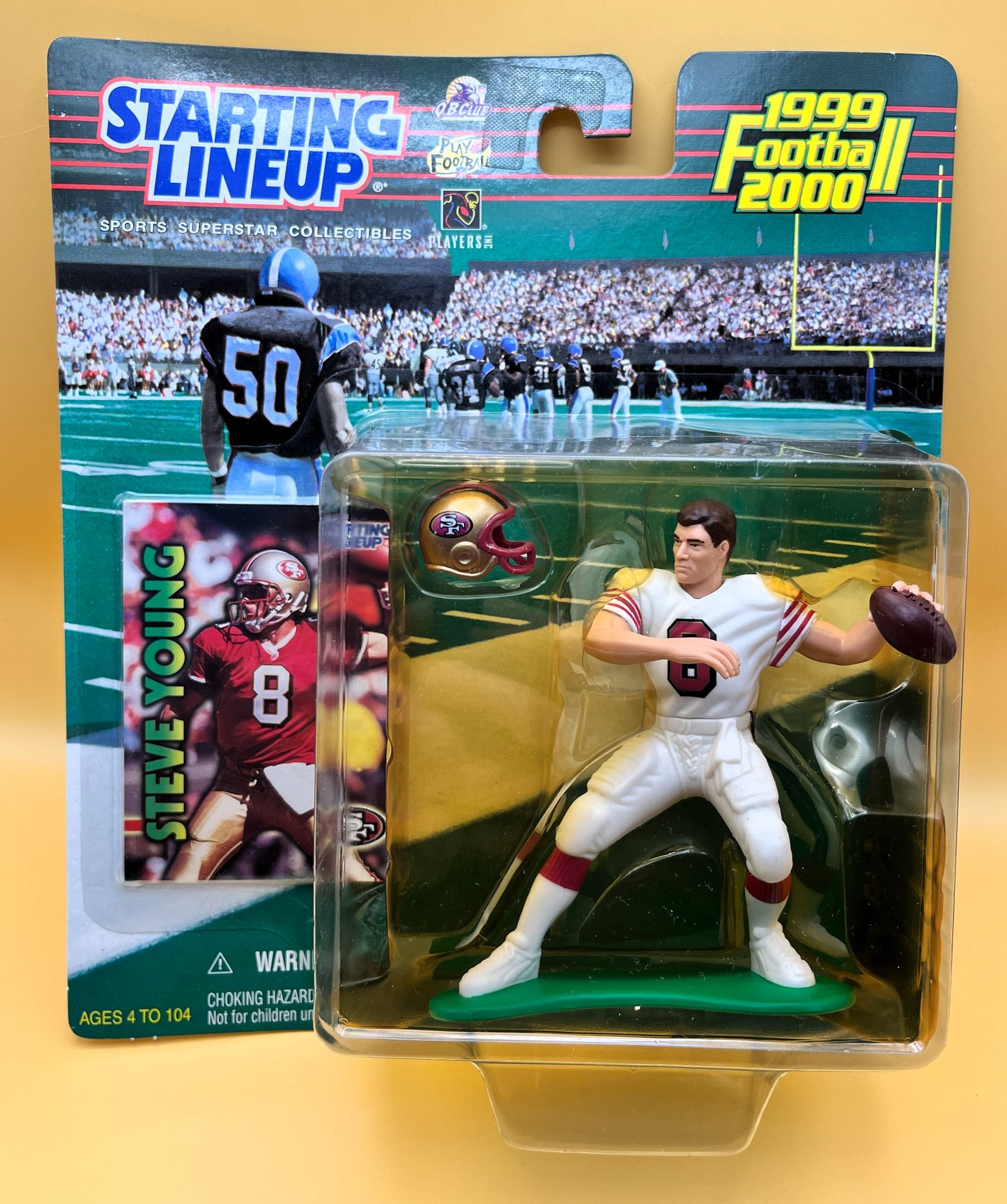 1999 Steve Young Starting Lineup with Card Factory Sealed - Vintage