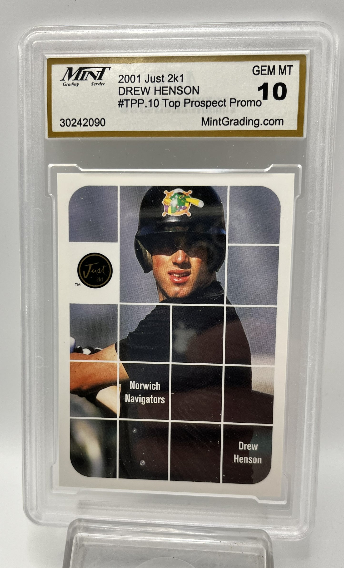 2001 Drew Henson Just 2K1 #TTP.10 Top Prospect Promo Graded Gem Mint 10