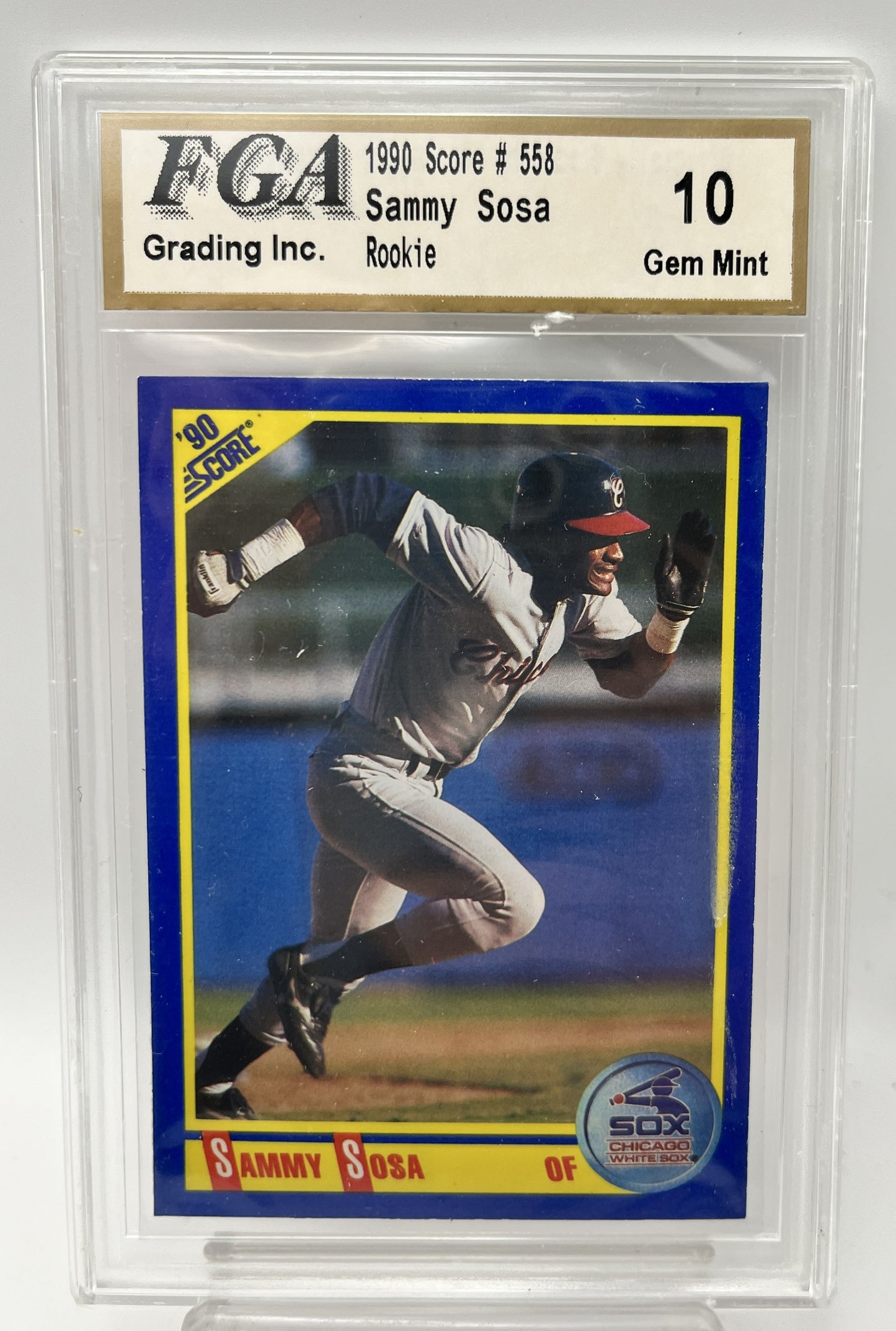 1990 Sammy Sosa Score #558 Rookie Graded Gem Mint 10
