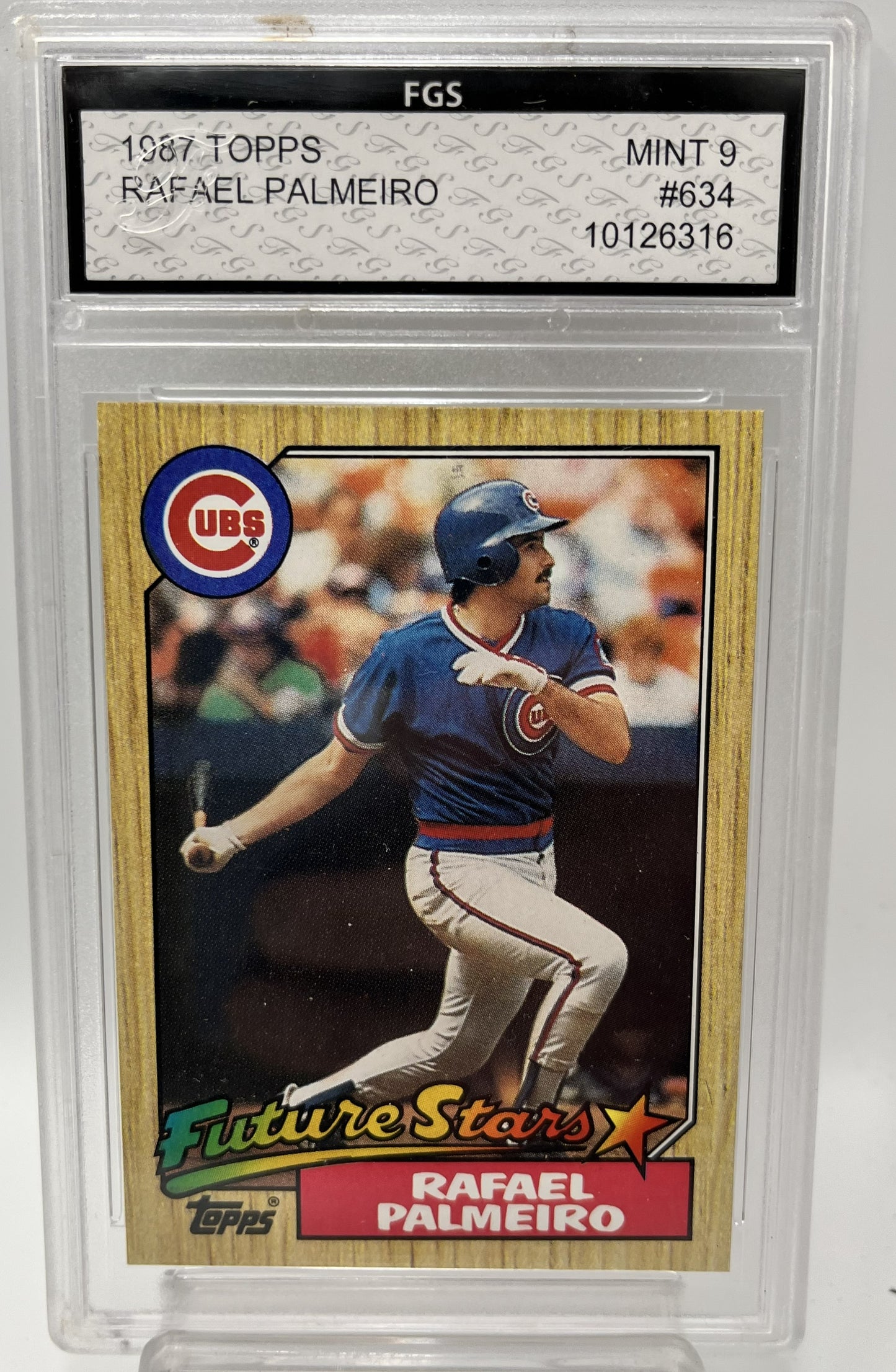 1987 Rafael Palmeiro Topps #634 Rookie Graded Mint 9