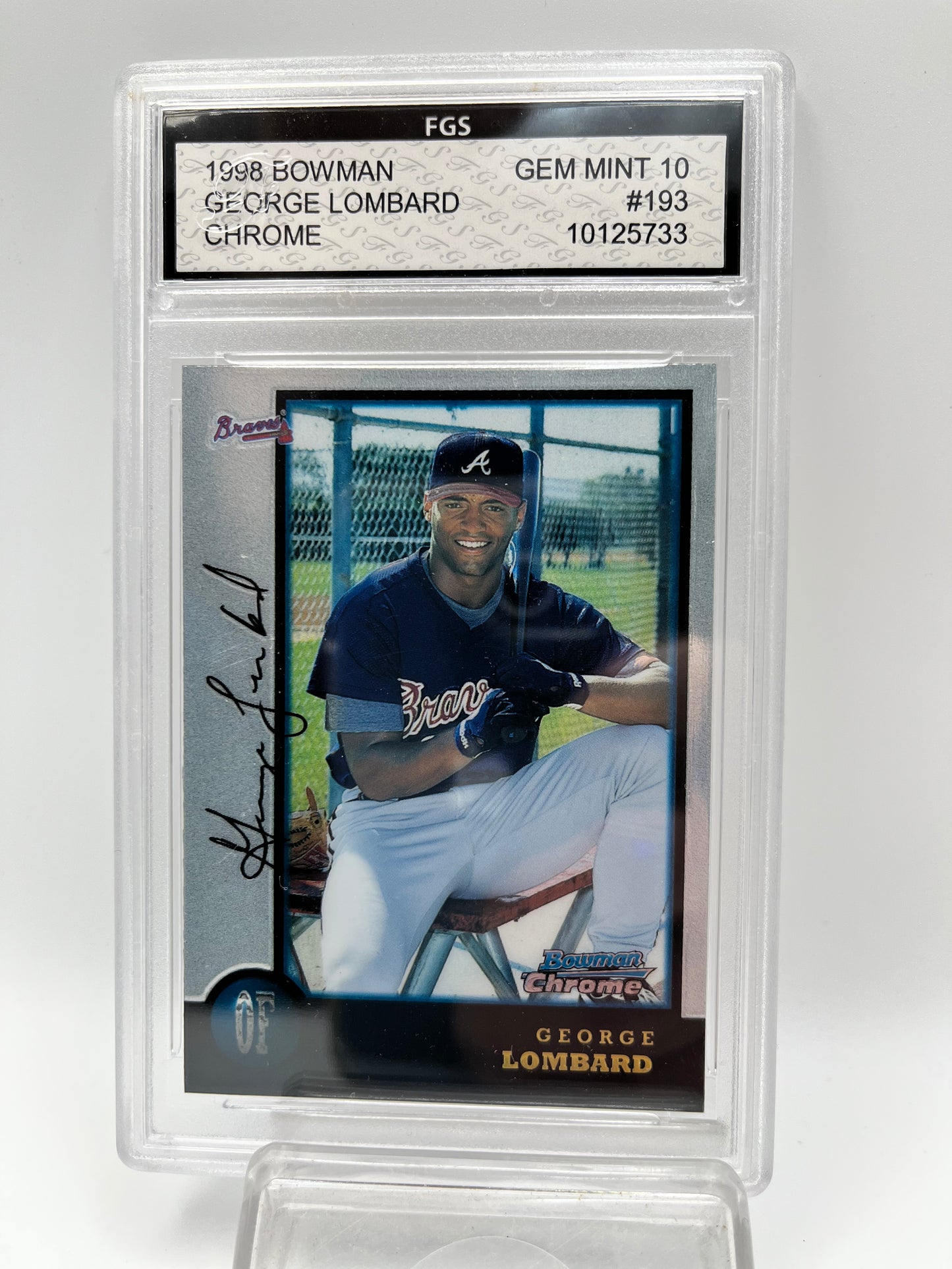 1998 George Lombardo Bowman Chrome #193 Rookie Graded Gem Mint 10