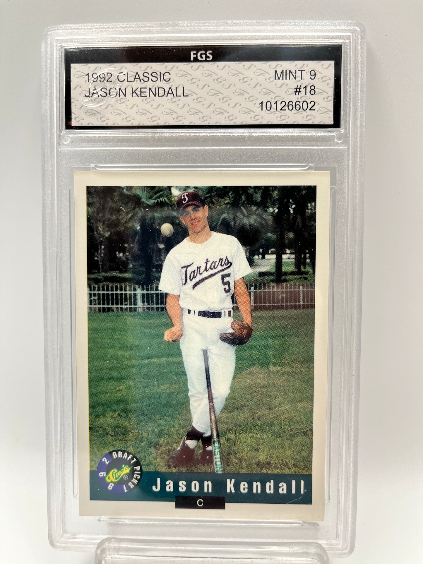 1992 Jason Kendall Classic #18 Rookie Graded Mint 9