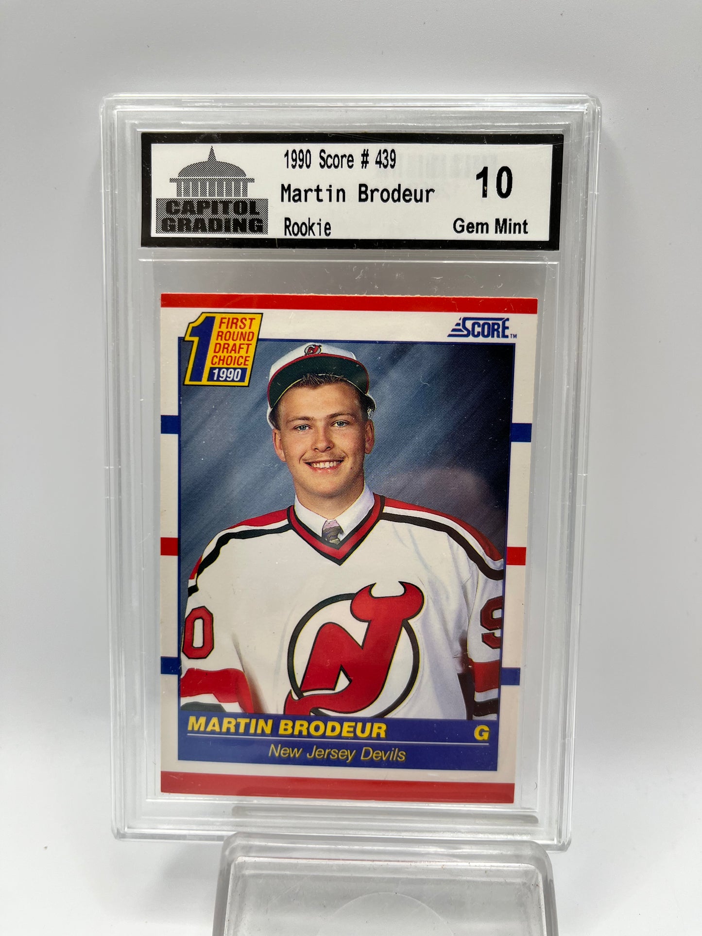 1990-91 Martin Brodeur Score #439 Rookie Graded Gem Mint 10 1st Round