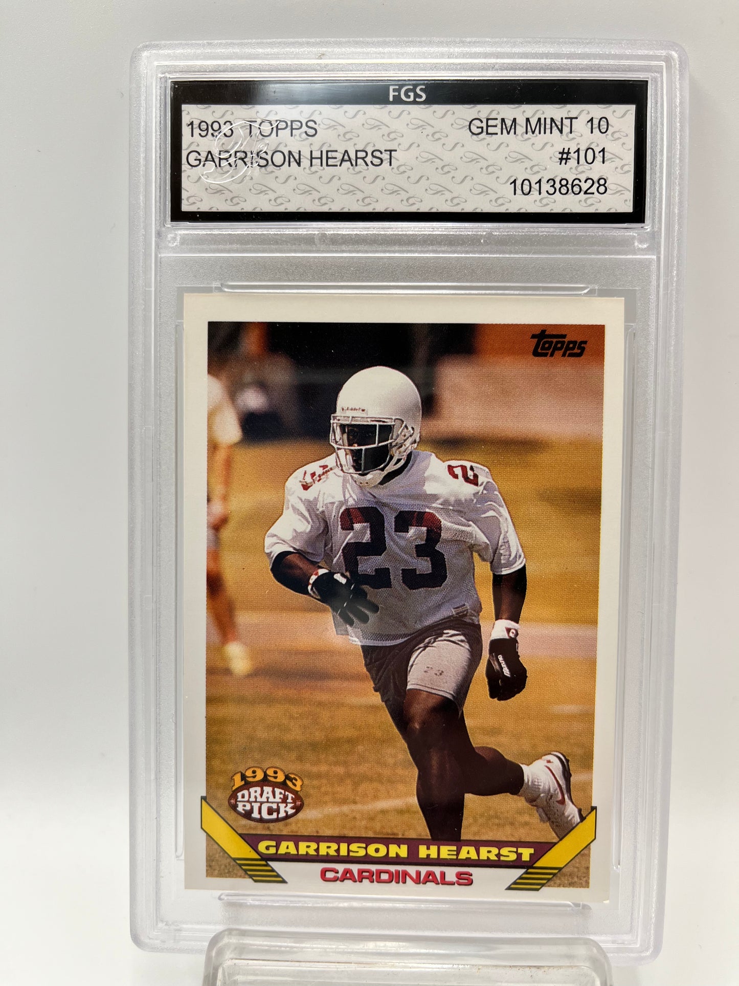 1993 Garrison Hearst Topps #101 Rookie Graded Gem Mint 10