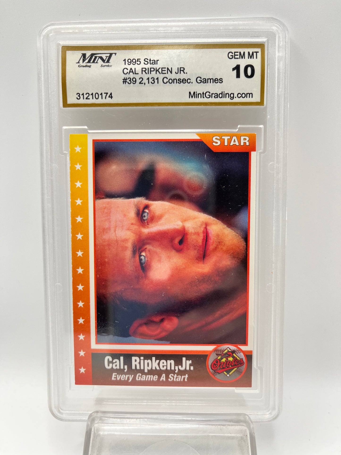 1995 Cal Ripken Jr. Star #39 Graded Gem Mint 10