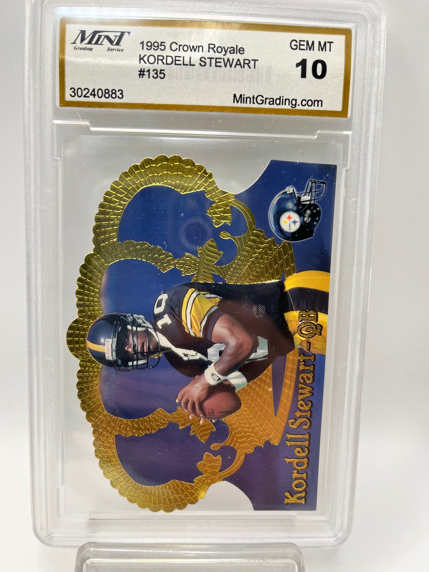 1995 Kordell Stewart Rookie Crown Royale #135 Graded Gem Mint 10