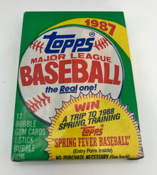 1987 Baseball Topps Wax Pack