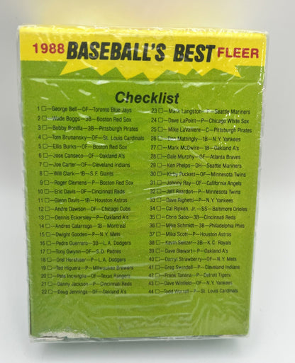 1988 Baseball Fleer Sluggers vs Pitchers Set