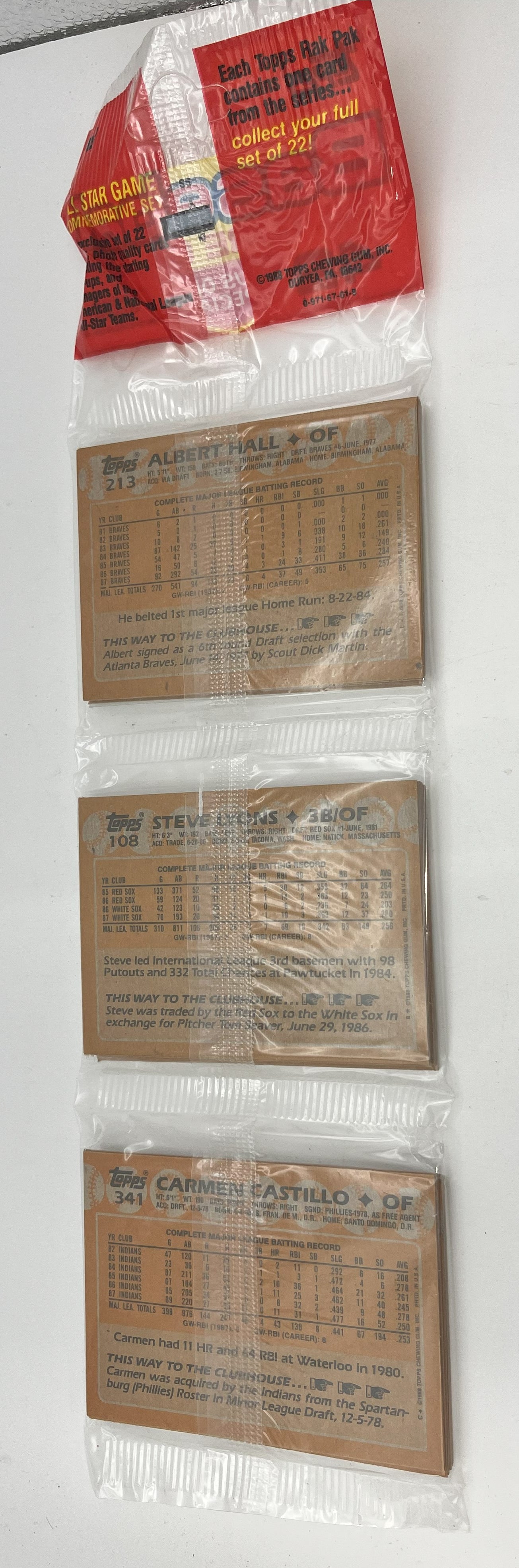 1988 Baseball Topps Rack Pack