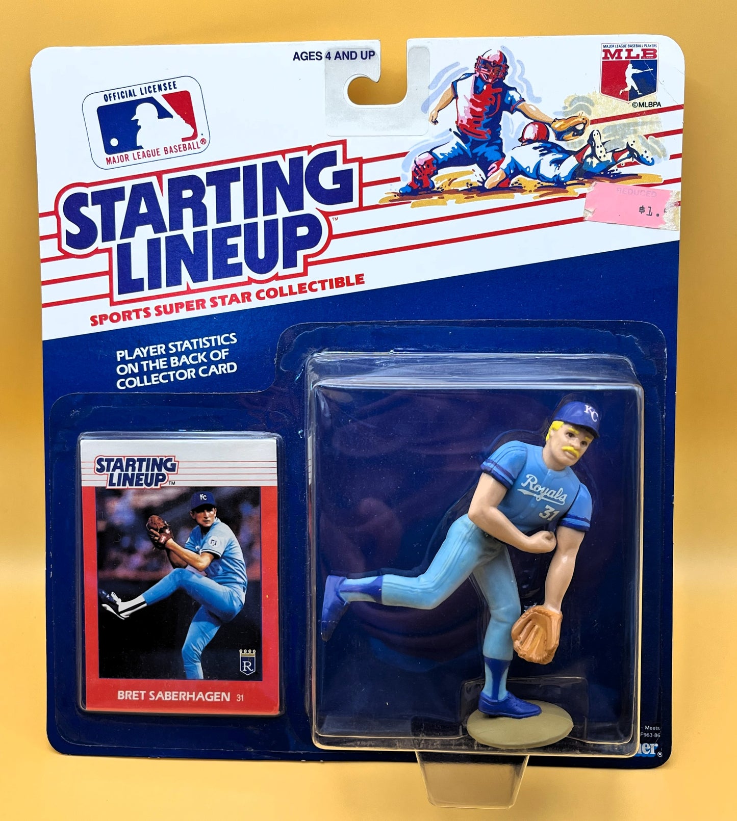 1988 Brett Saberhagen Starting Lineup with Card Factory Sealed - Vintage 1st Year