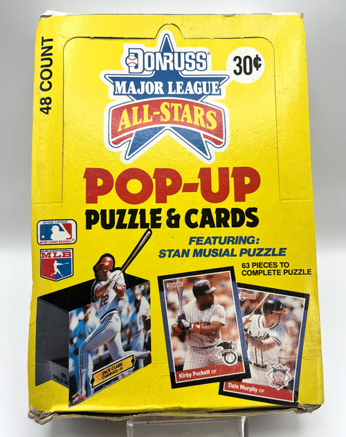 1988 Donruss Baseball Pop Ups Puzzle & Cards Box