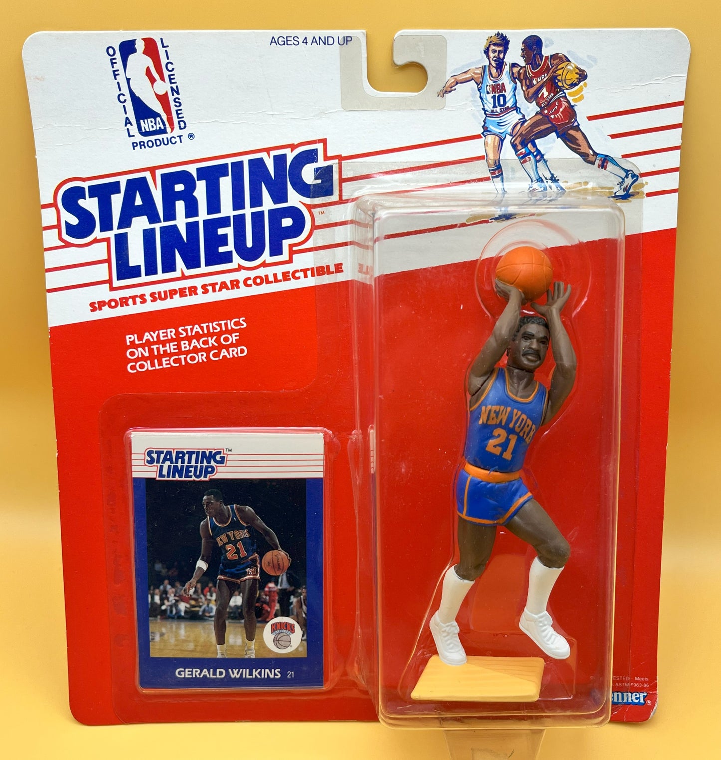 1988 Gerald Wilkins Starting Lineup with Card NBA Factory Sealed - Vintage 1st Year