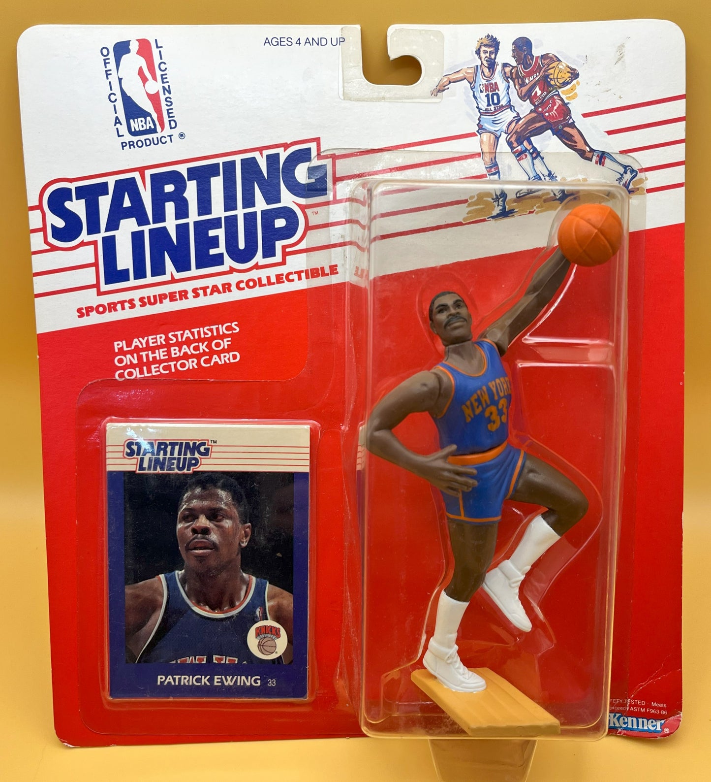 1988 Patrick Ewing Starting Lineup with Card NBA Factory Sealed - Vintage 1st Year