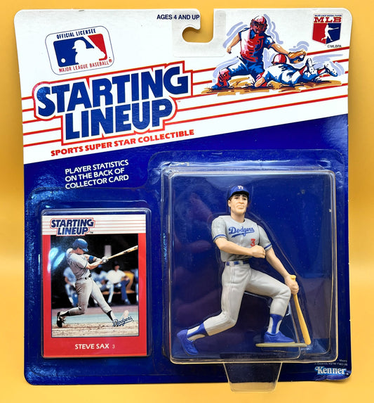 1988 Steve Sax Starting Lineup with Card Factory Sealed - Vintage 1st Year