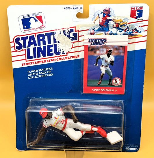 1988 Vince Coleman Starting Lineup with Card Factory Sealed - Vintage 1st Year