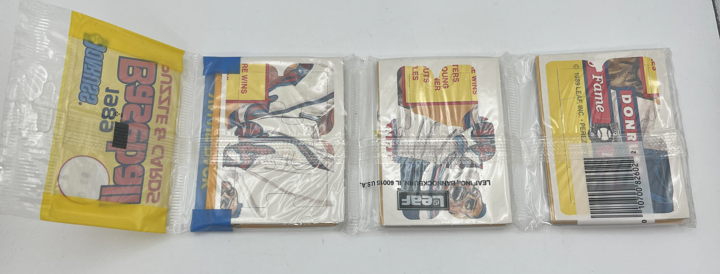1989 Baseball Donruss Rack Pack- Randy Johnson Griffey Jr