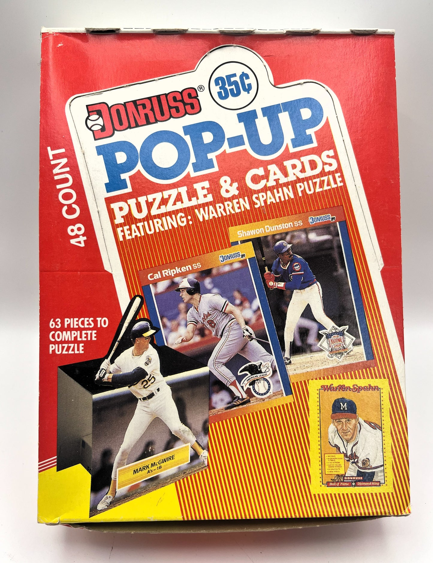 1989 Donruss Baseball Pop Ups Puzzle & Cards Box