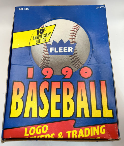 1990 Baseball Fleer Rack Box - item 415
