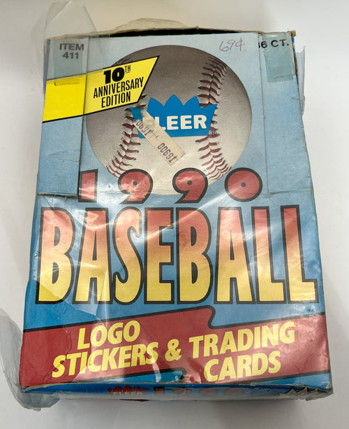 1990 Baseball Fleer Wax Box - item 411