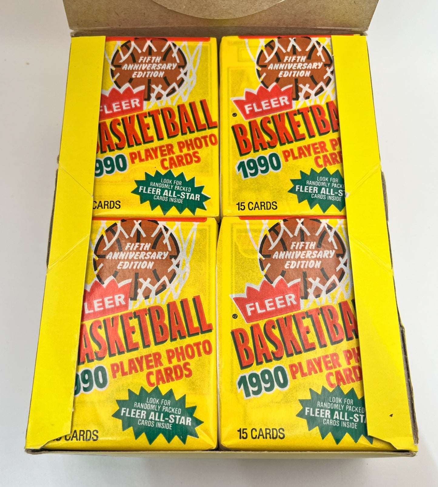 1990 Basketball Fleer Wax Box -item 500
