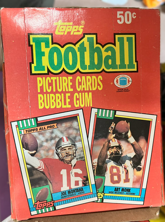 1990 Fooball Topps Wax Box
