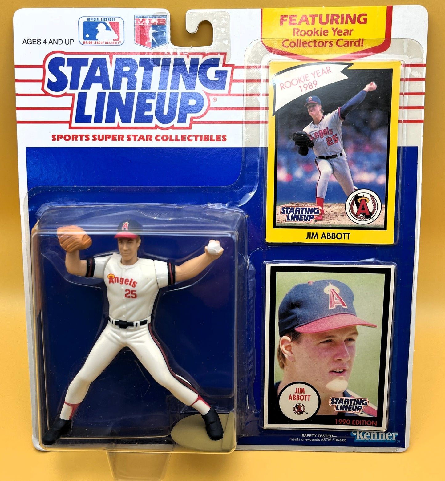 1990 Jim Abbott Starting Lineup Figure LA Angels