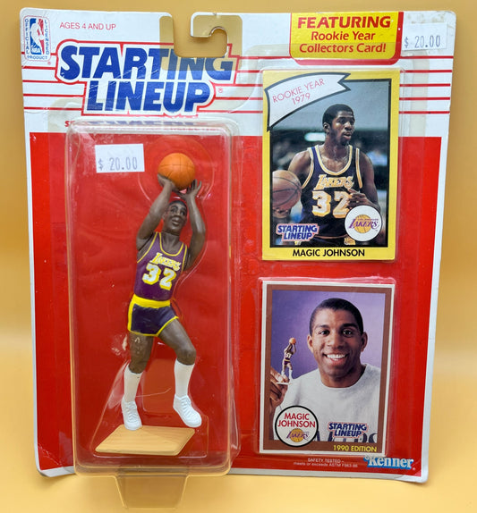 1990 Magic Johnson Starting Lineup with Card Factory Sealed - Vintage