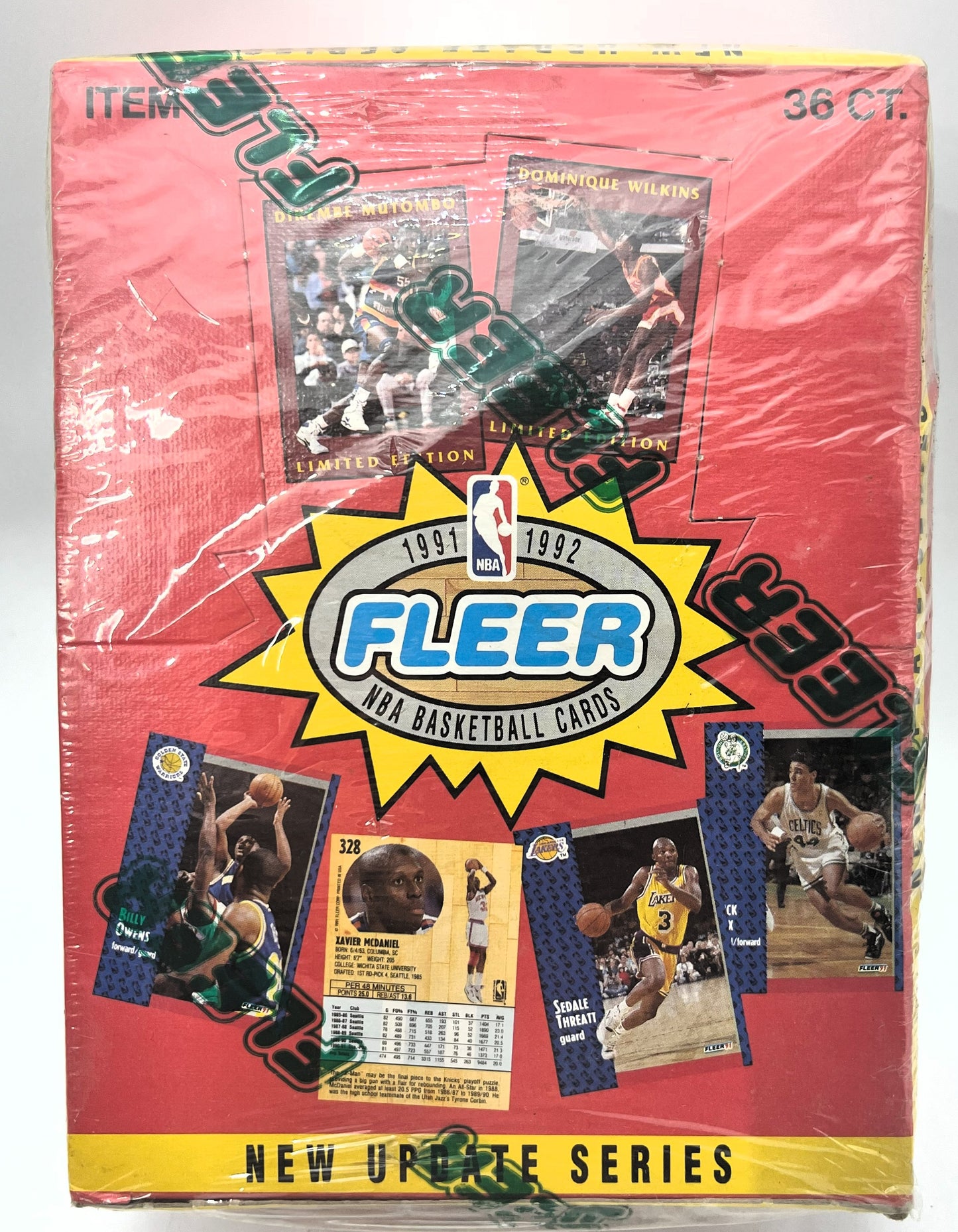 1991-92 Basketball Fleer BBCE Wrapped Box Update 3rd Series
