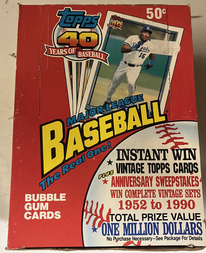1991 Baseball Topps Box- Chipper Jones RC