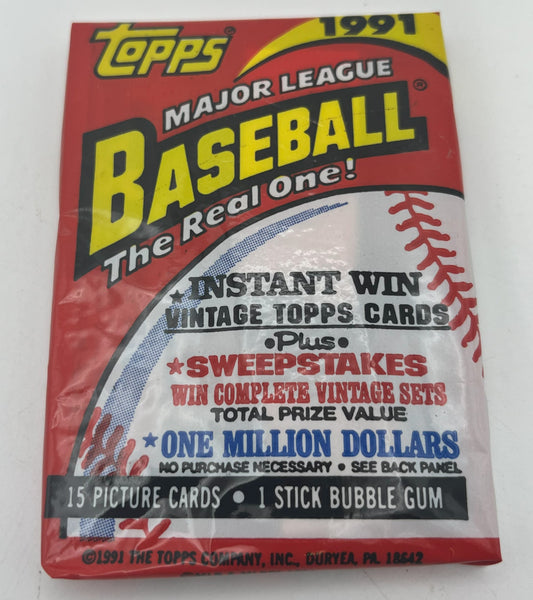 1991 Baseball Topps Cello Pack
