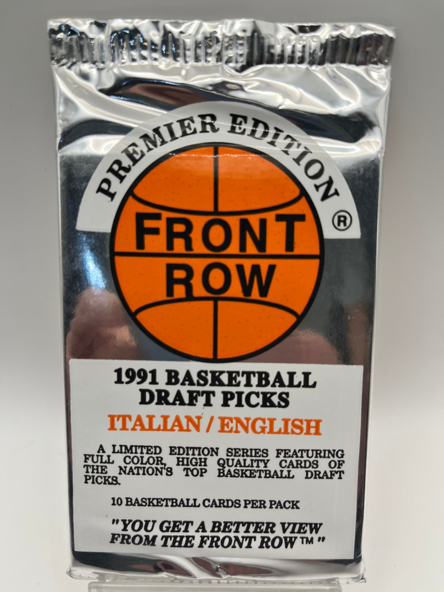1991 Basketball Front Row Italian-English Draft Picks Pack